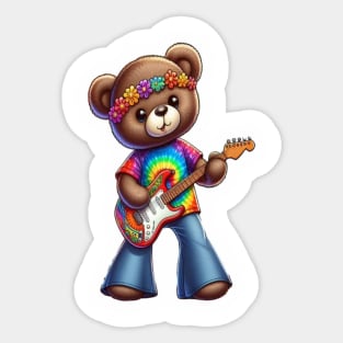 Hippie Bear Sticker